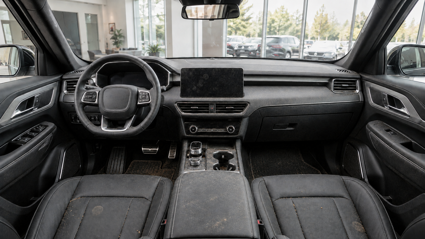 Vehicle interior photograph before Pixfyx